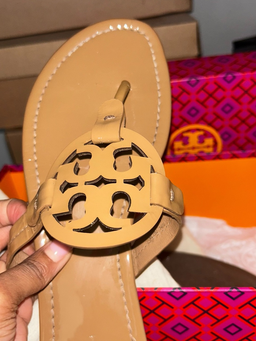 Women’s Tory Burch Logo Thong Sandals